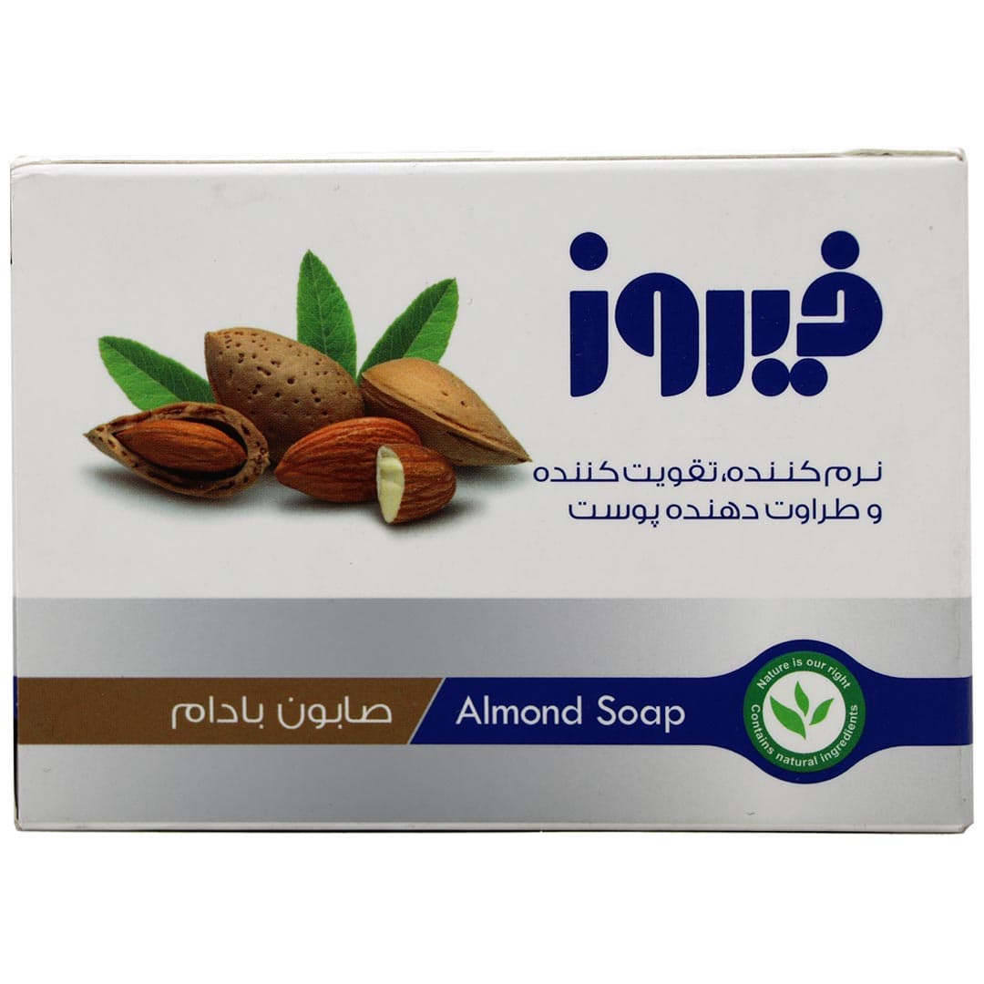 صابون نرم کننده تقویت کننده و طراوت دهنده پوست بادام فیروز 120 گرم