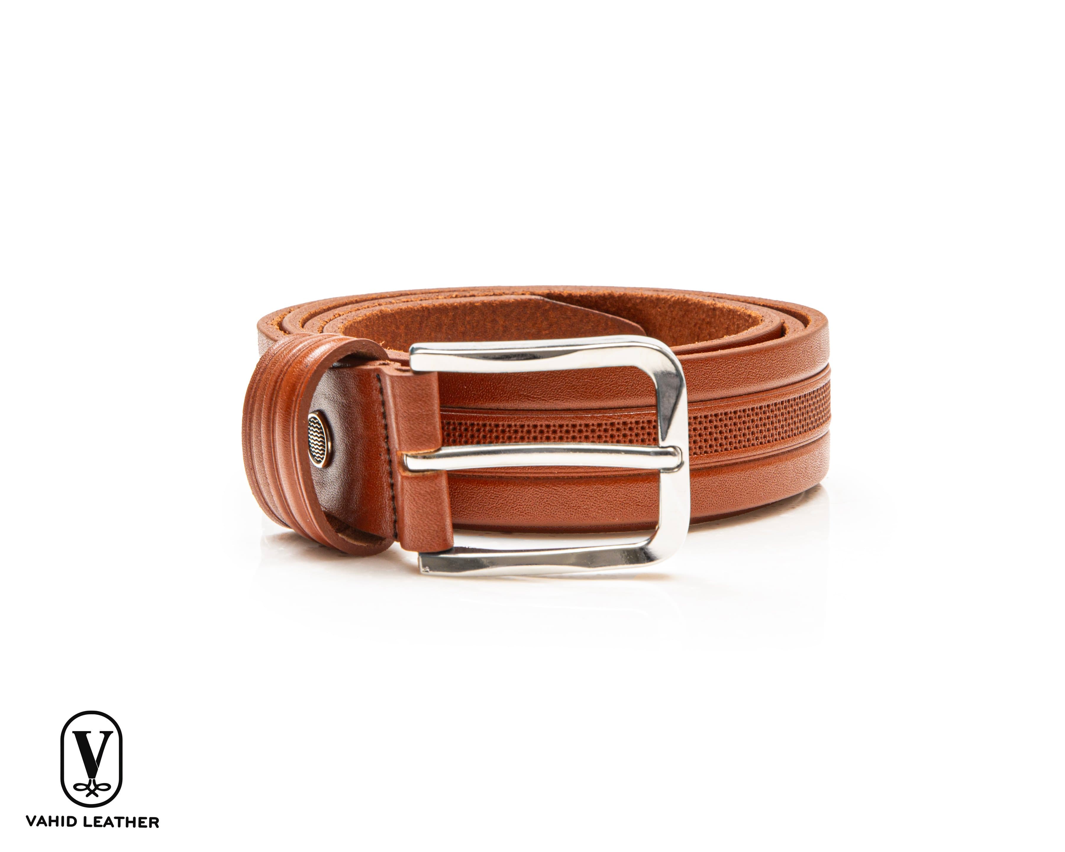 کمربند مردانه چرم 4.5 ( کد 1030)