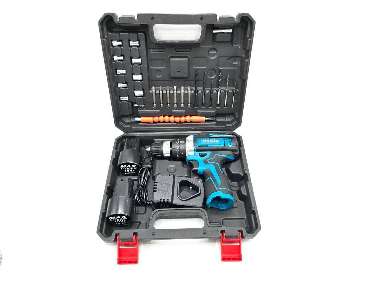 دریل شارژی ۱۸ ولت دو باتری چکشی طرح ماکیتا مدل MT182