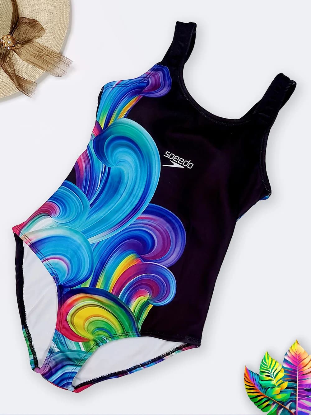 مایو اسلیپ زنانه مشکی رنگ بند پشت قهرمانی اسپیدو ( Speedo ) استرج ضد کلر استخر