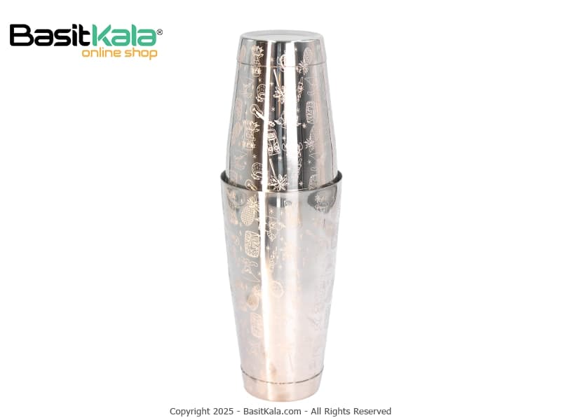 شیکر استیل بوستون 700 و 500 میلیلیتر طرح هاوایی