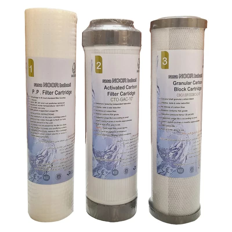 فیلتر دستگاه تصفیه آب نور مدل 01 بسته 3 عددی