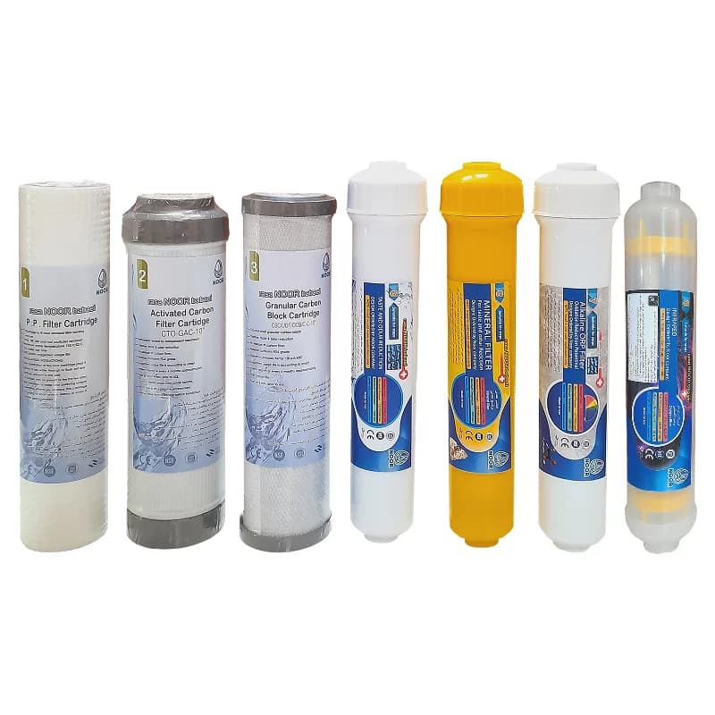 فیلتر دستگاه تصفیه آب نور مدل ارگونومی بسته 7 عددی