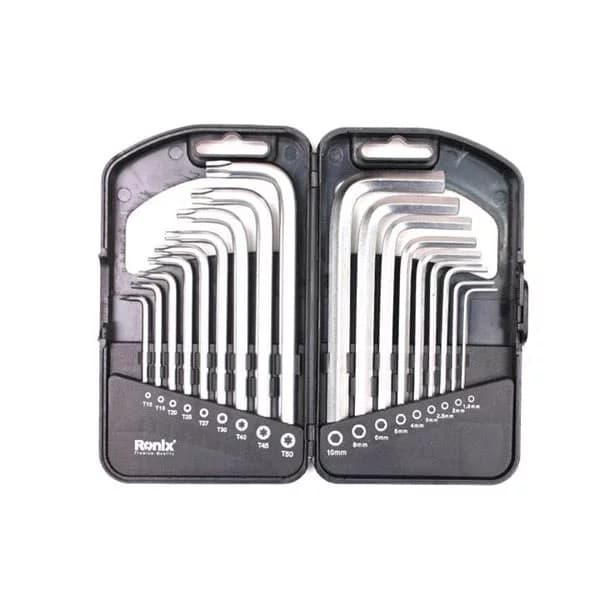 ست آچار آلن ستاره ای رونیکس 18 عددی مدل RH-2051