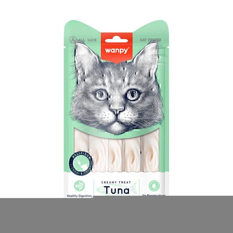 بستنی گربه ونپی با طعم ماهی تن و گوش ماهی Wanpy Treat Tuna & Scallop بسته 5 عددی