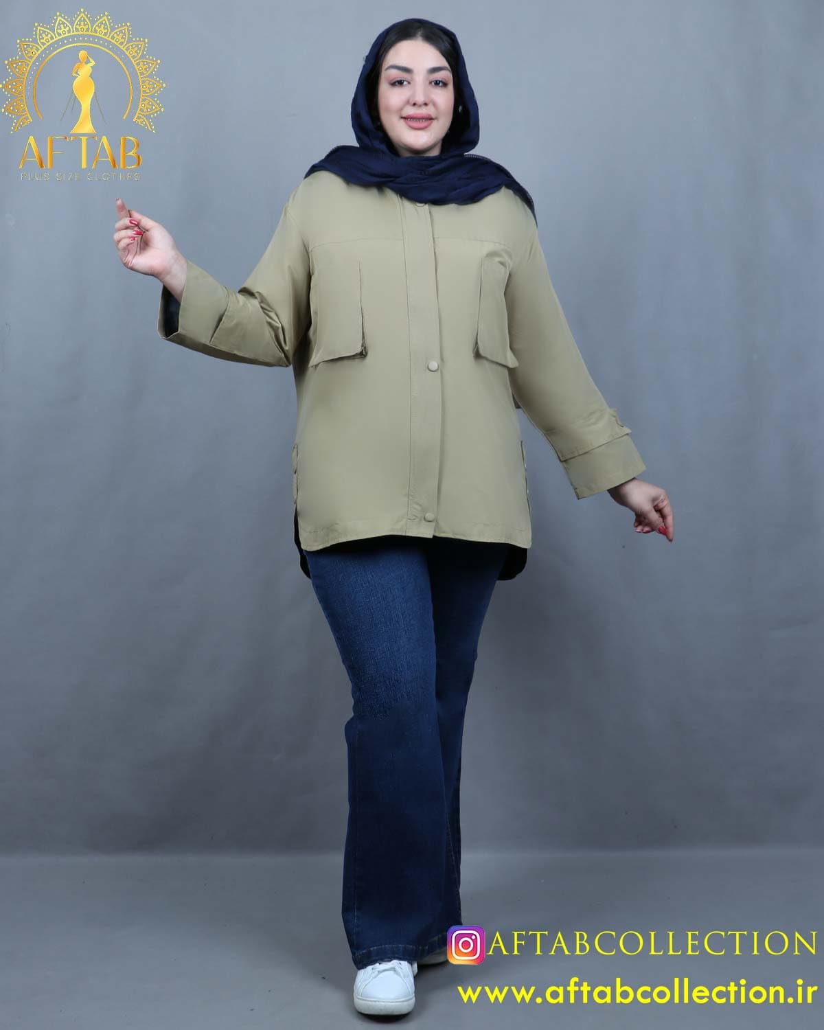 بارانی دو جیب سایزبزرگ 5255