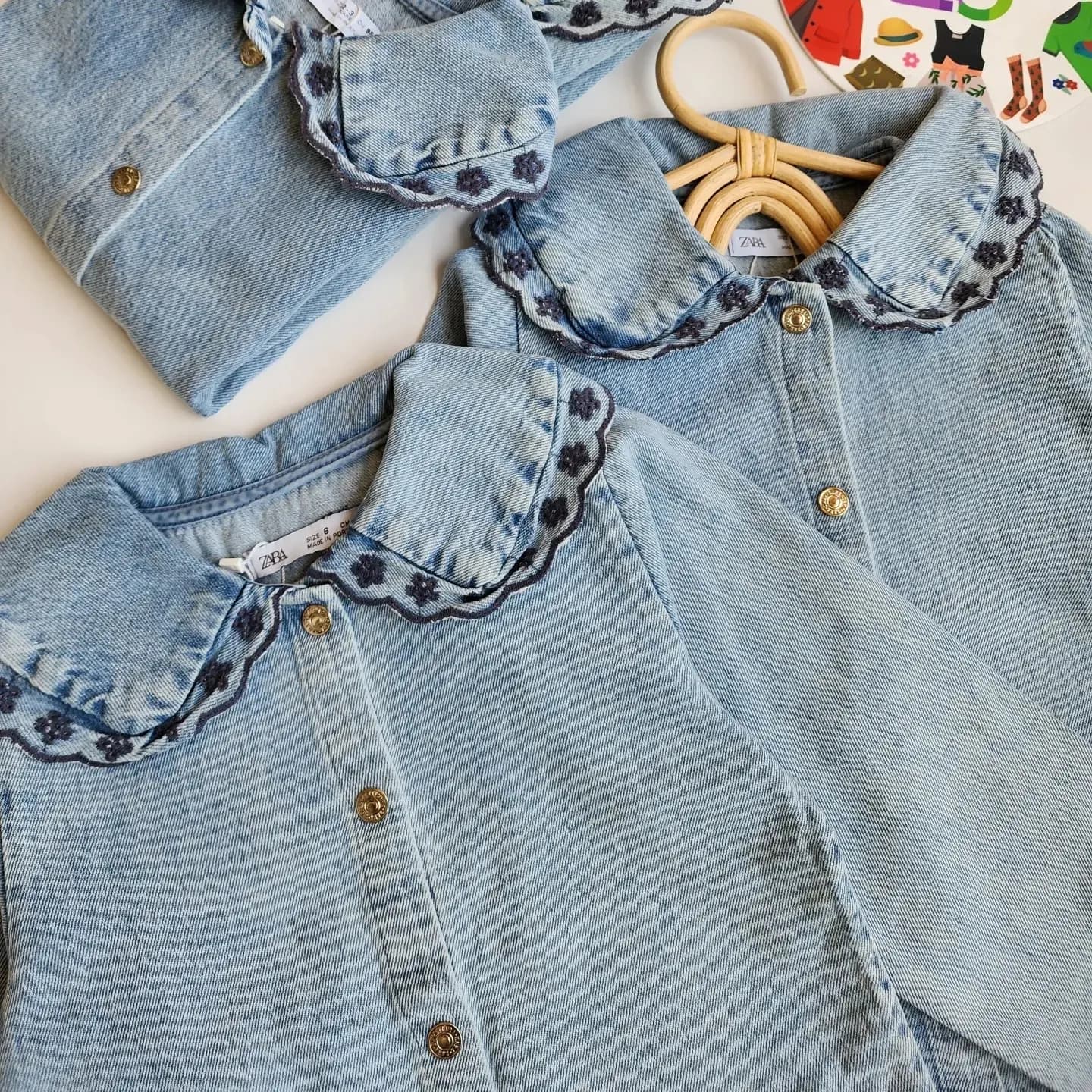 ژاکت جین مجلسی یقه ب ب دخترانه زارا ترک