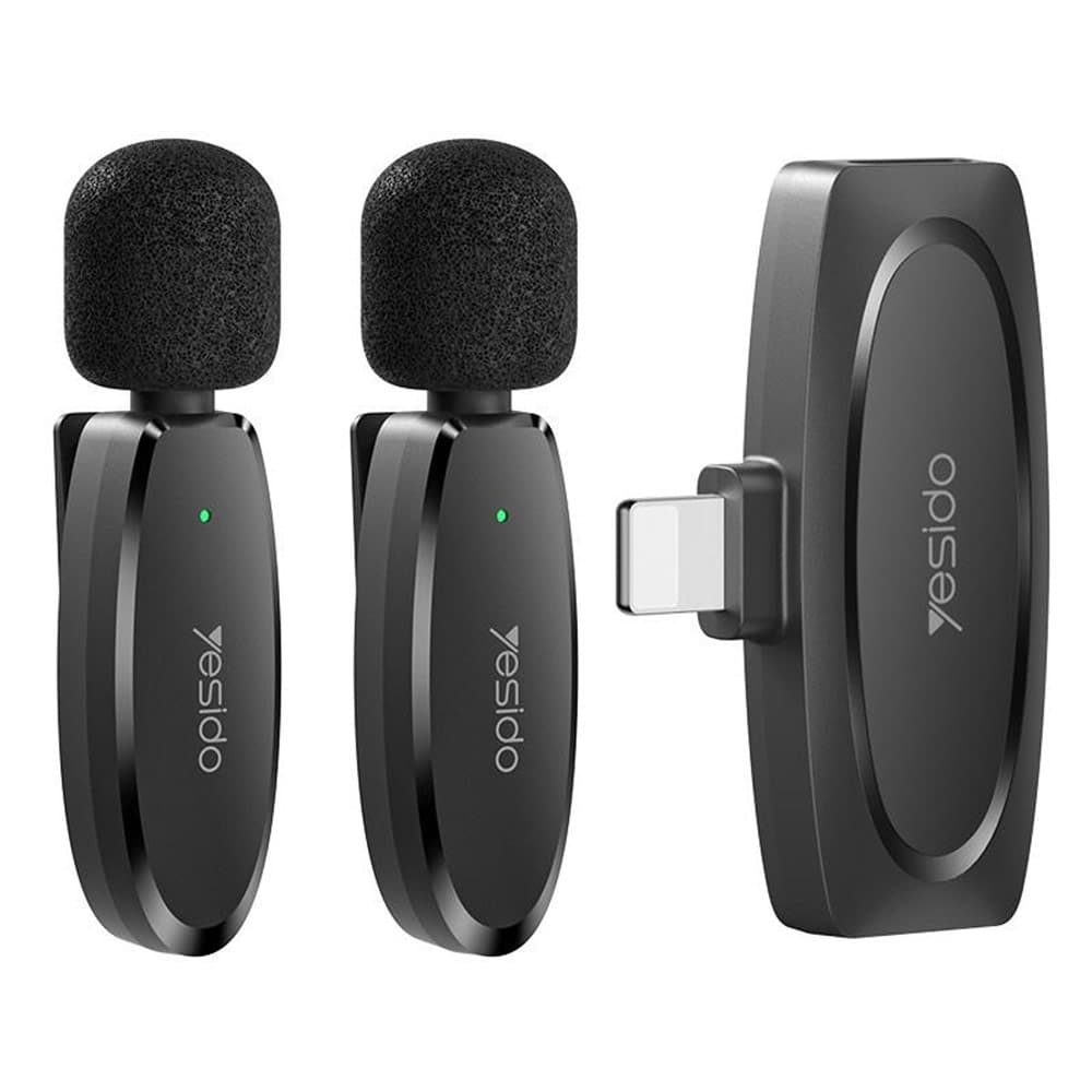 میکروفون یقه ای یسیدو مدل KR14 (دو کاربره , لایتنینگ)