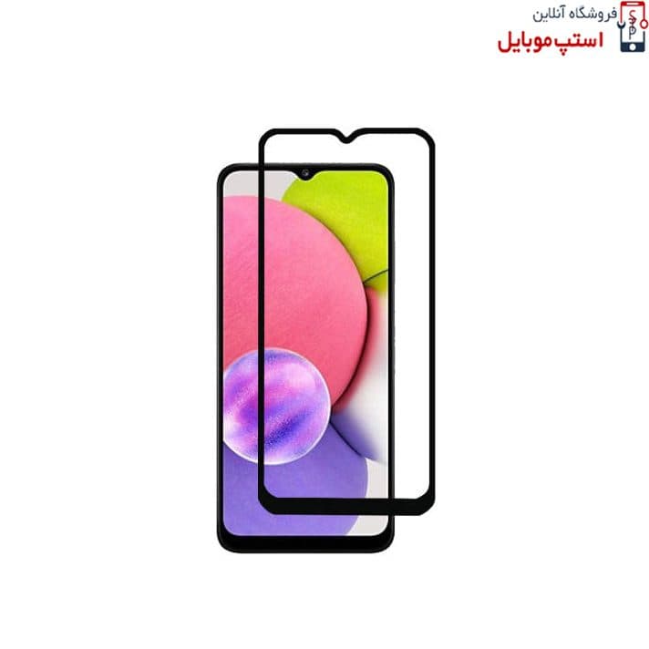 گلس سامسونگ SAMSUNG GALAXY A03S مدل شیشه ای فول تمام صفحه
