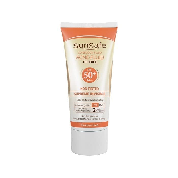 فلوئید ضد آفتاب فیزیکی فاقد چربی بی رنگ SunSafe SPF50