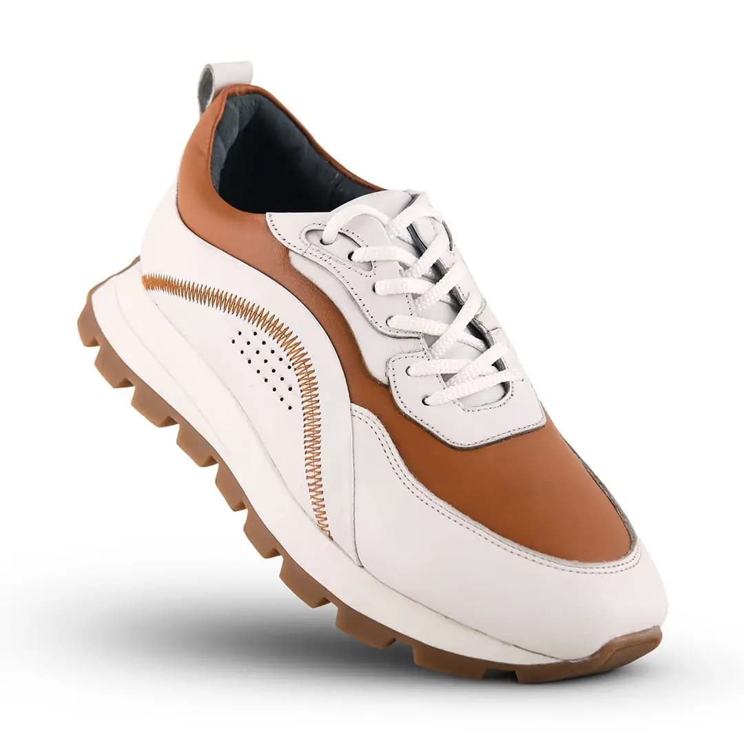 کفش روزمره زنانه چرم یلسان مدل طیلا کد 678-GN