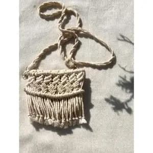 کیف رودوشی مکرومه زنانه