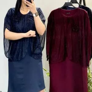 تونیک مجلسی قواره بزرگ مشکی کد 3295