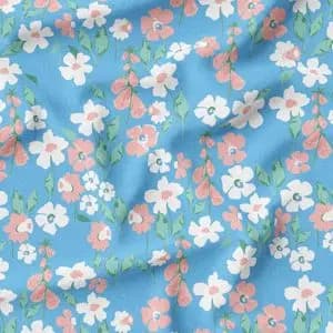 پارچه مخمل طرح گل و برگ کد 5012524