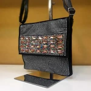 کیف دوشی نگین کاری طرح Wall