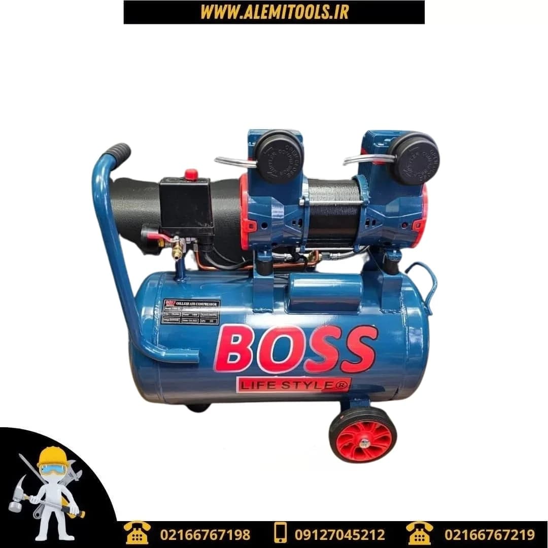 کمپرسور باد باس مدل A30 ظرفیت ۳۰ لیتر بدون روغن سایلنت