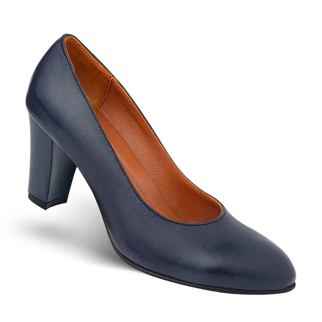 کفش پاشنه دار زنانه چرم یلسان مدل آنا کد 602-HRM