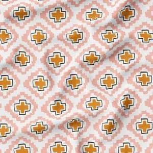 پارچه مخمل روبالشی طرح گل و برگ کد 5012470