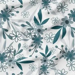 پارچه شومیز پارچه الف مدل کرپ بوگاتی طرح شاخ و برگ کد 4011416