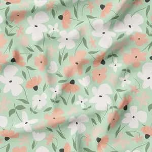 پارچه لباسی طرح دار پارچه الف مدل کرپ بوگاتی طرح گلدار کد 4011616