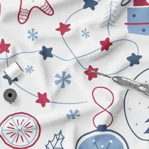 پارچه ملحفه مدل مخمل طرح کریسمس 5011627