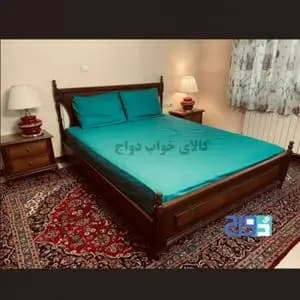 روتختی دونفره عرض 160 کشدار تترون ساده (رنگ سبز)