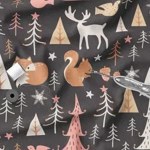 پارچه ملحفه مدل مخمل طرح کریسمس 5011514