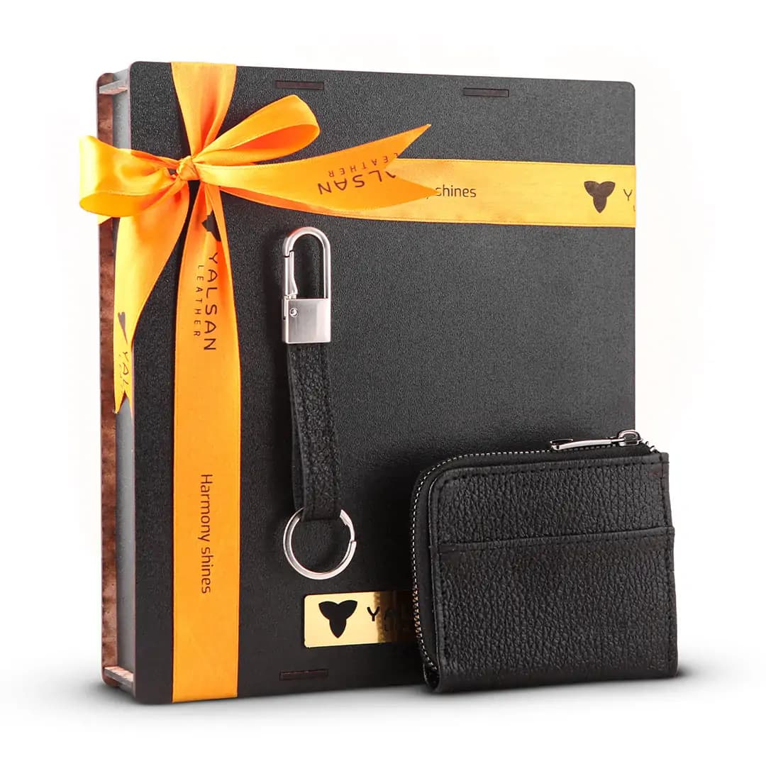 ست هدیه مردانه چرم یلسان رادین کد KIA-BF-086