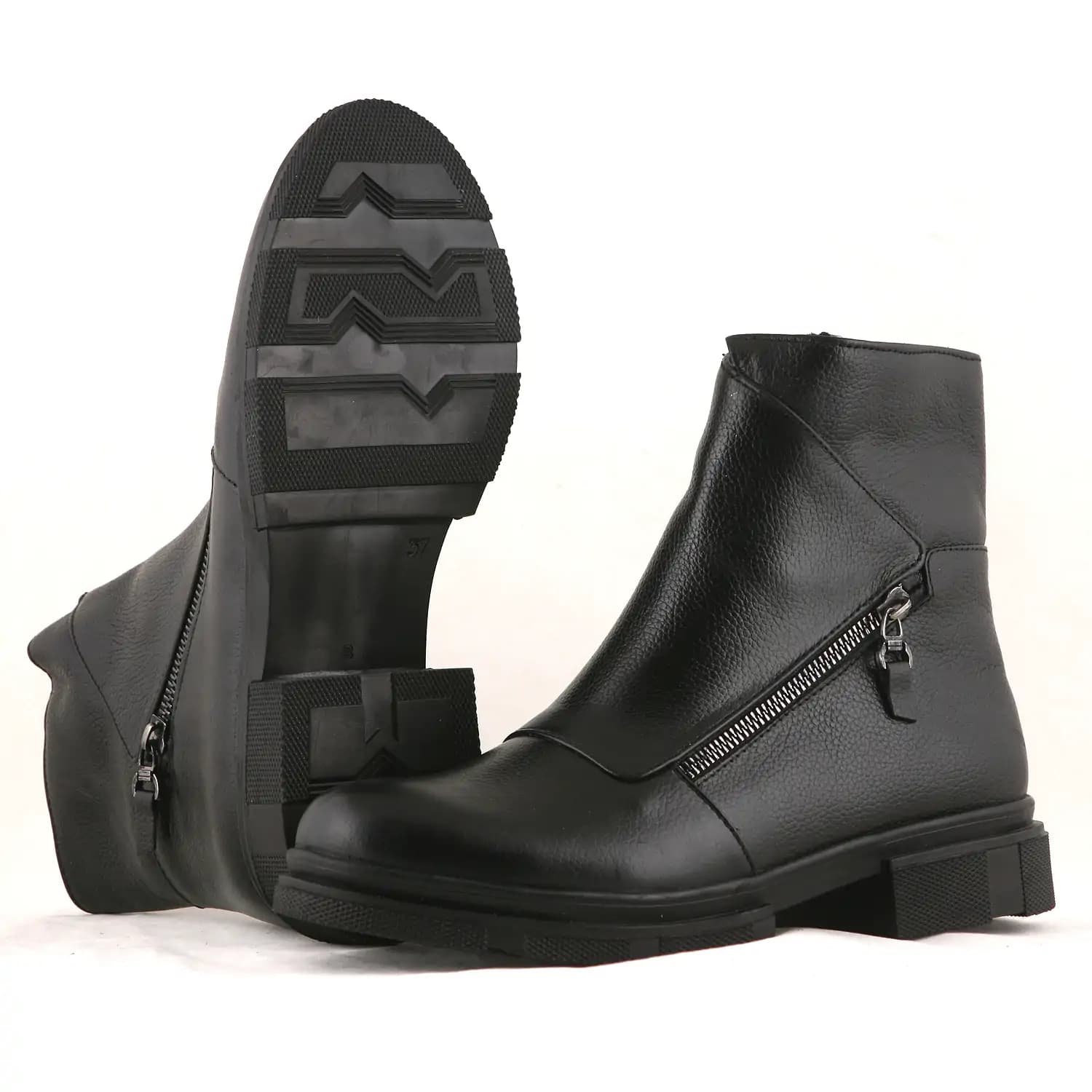 نیم بوت زنانه چرم یلسان مدل ملورین کد 647-MC