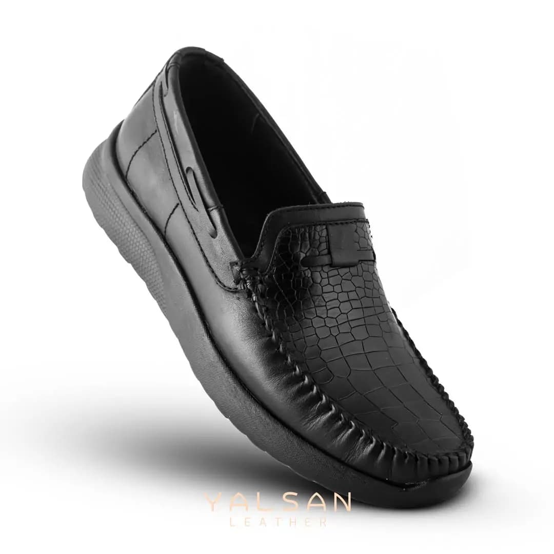 کالج مردانه چرم یلسان مدل لاکی کد 569-PRM