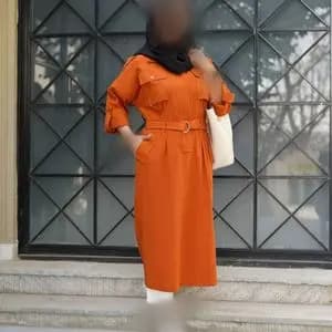 مانتو دانشجویی کمربندار