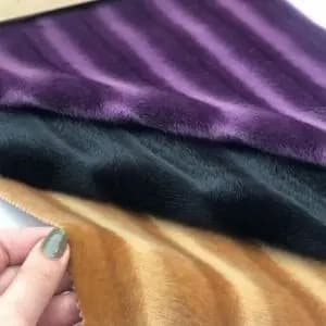 پارچه خز سموری راه راه