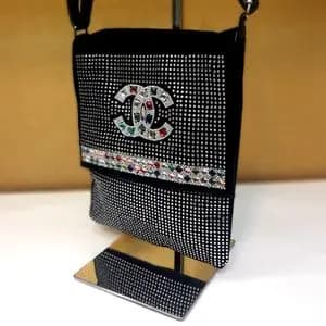 کیف دوشی نگین کاری