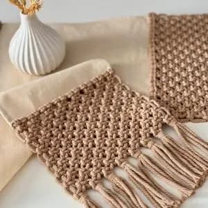 رانر مکرومه بافی طرح دار زرباف