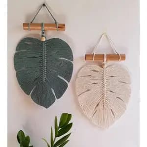 برگ انجیری مکرومه بافی دکوری