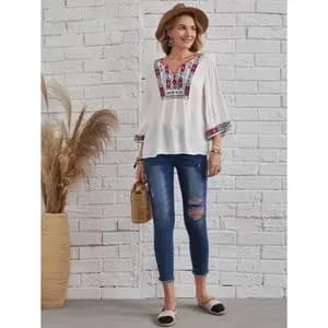 تونیک زنانه ال سی وایکیکی مدل گلدوزی