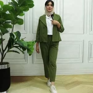 ست سه تیکه کت شومیز و شلوار لنین