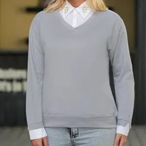 بلوز یقه و آستین نساجی زنانه گلدوزی شده