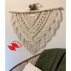 دیوارکوب آویز مکرومه بافی طرح رزیتا