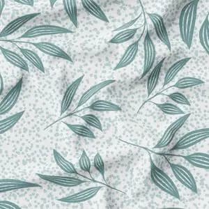 پارچه لباسی شومیز پارچه الف مدل کرپ بوگاتی طرح شاخ و برگ نارشا کد 4011362