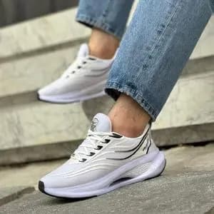 کفش ساکونی زیره شیشه ای مردانه رنگ سفید