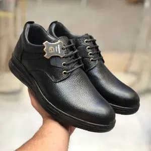 کفش چرم مردانه بندی وجدانی رنگ مشکی