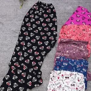 شلوار نخی عروسکی سنبادی قواره دار شسته شده بدون آبرفت