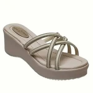 صندل زنانه لژدار کرم با بند نگیندار / آیدا 1053