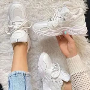 کفش لژدار زنانه مدل چنل بارب رنگ سفید