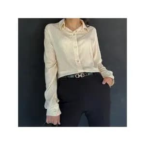 شومیز تمام نخ کرم مدل زارا کد 11516