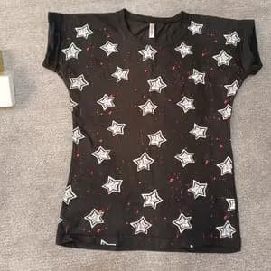 تیشرت مشکی طرح دار وارداتی