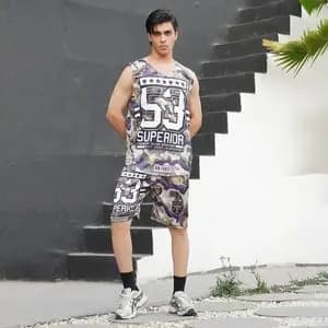 ست رکابی شلوارک مردانه مدل 53