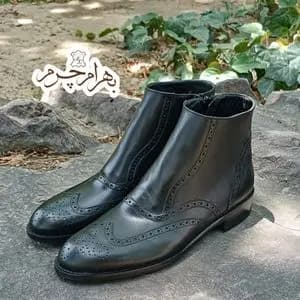 نیم بوت مردانه خاص چرم طبیعی مدل ادموند تک سایز