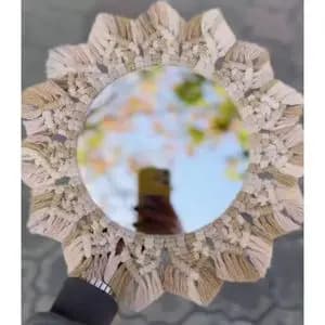 قاب اینه مکرومه بافی مدل لعیا